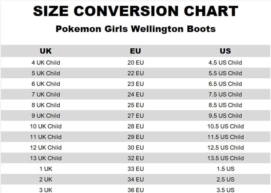 Pokemon Girls Multicoloured Wellington Boots