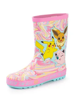 Pokemon Girls Multicoloured Wellington Boots