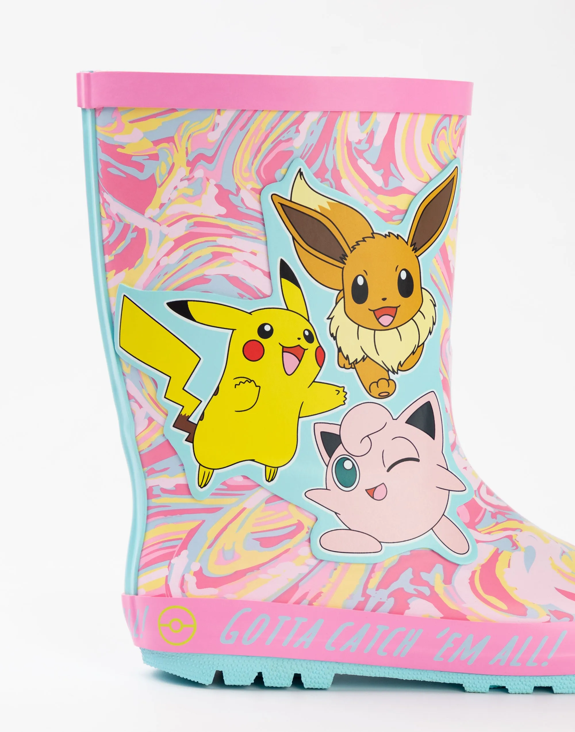 Pokemon Girls Multicoloured Wellington Boots