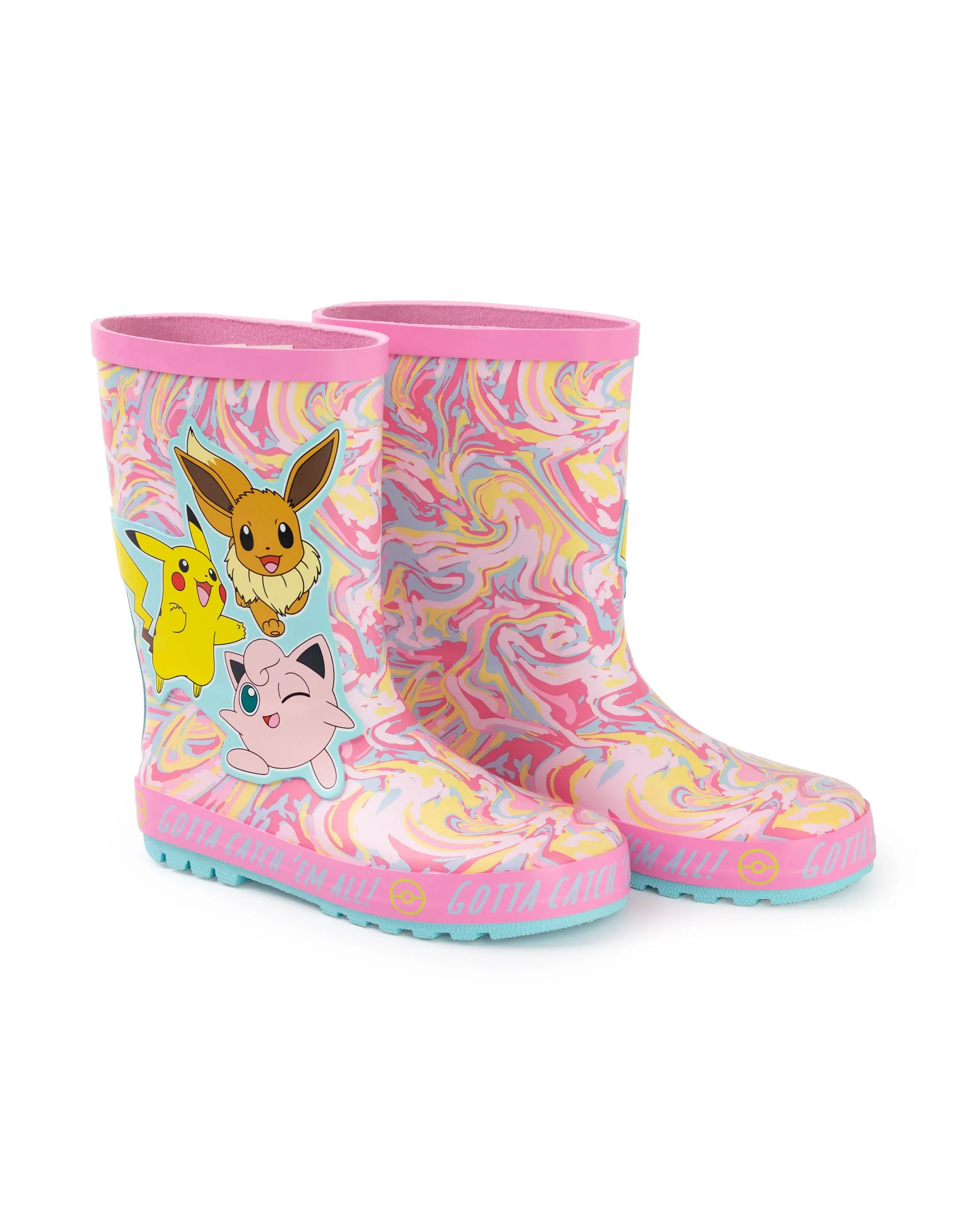 Pokemon Girls Multicoloured Wellington Boots