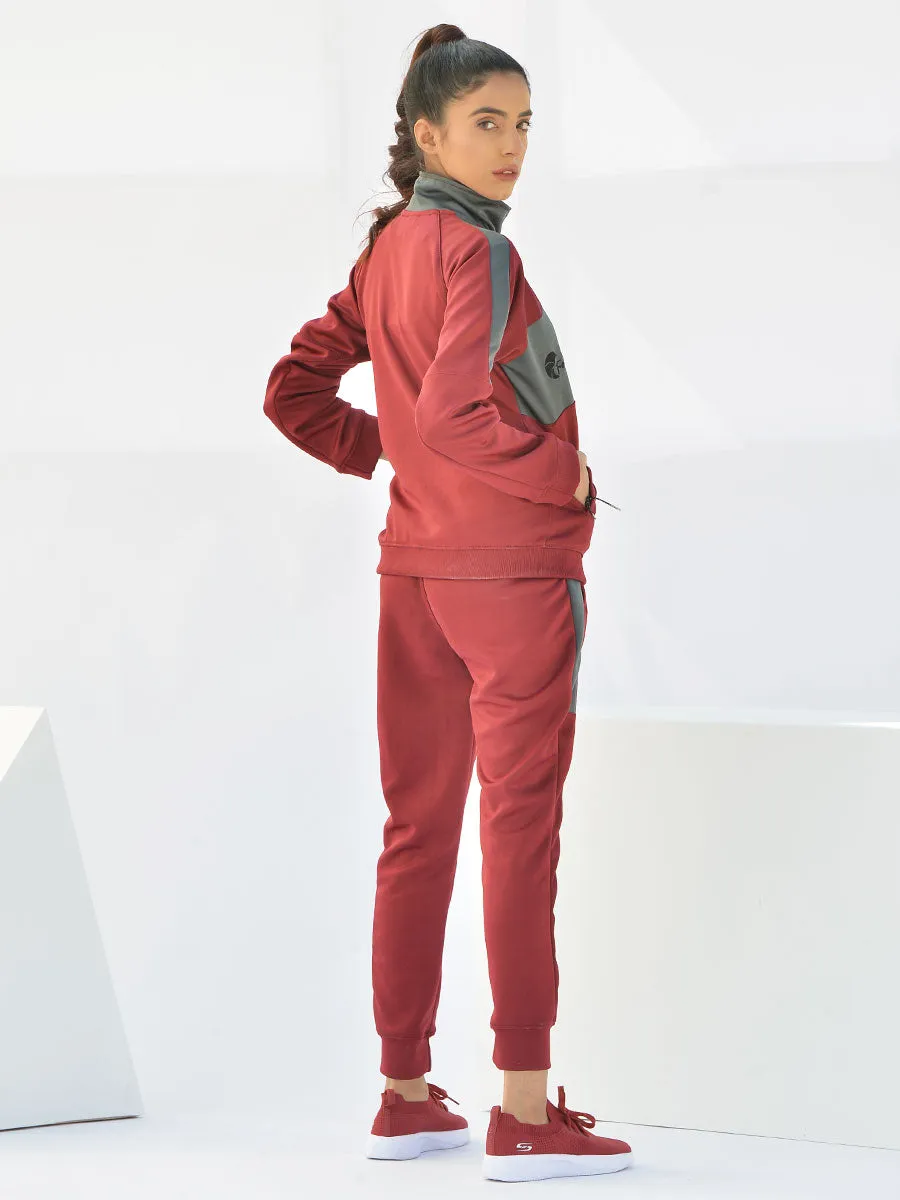 Reborn - Tracksuit - Rosewood Maroon / Lava Grey