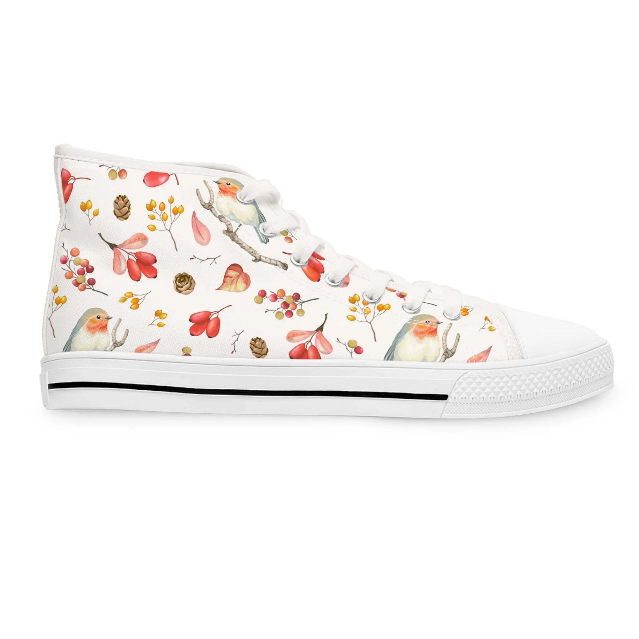 Red Birds Women's High Top Sneakers