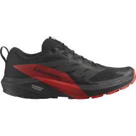 Salomon Mens Sense Ride 5 Trail Running Shoes D Black/Fiery Red