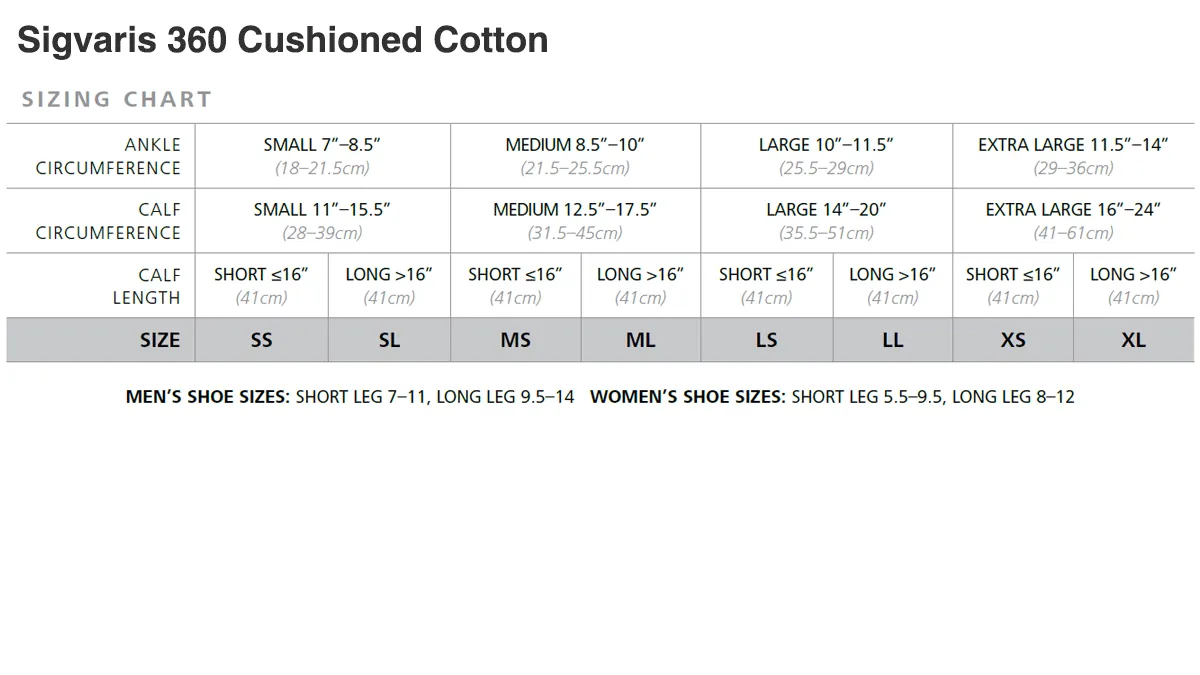 Sigvaris Cushioned Cotton Knee 20-30 mmHg