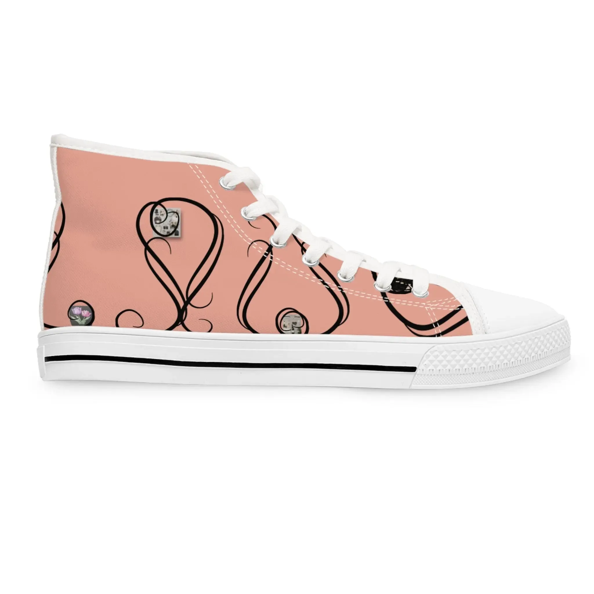 Sneakers Women's High Top Pink