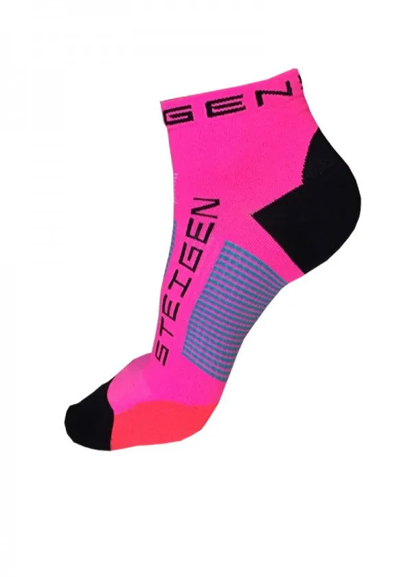 Steigen Running 1/4 Crew Socks - Fluro Pink