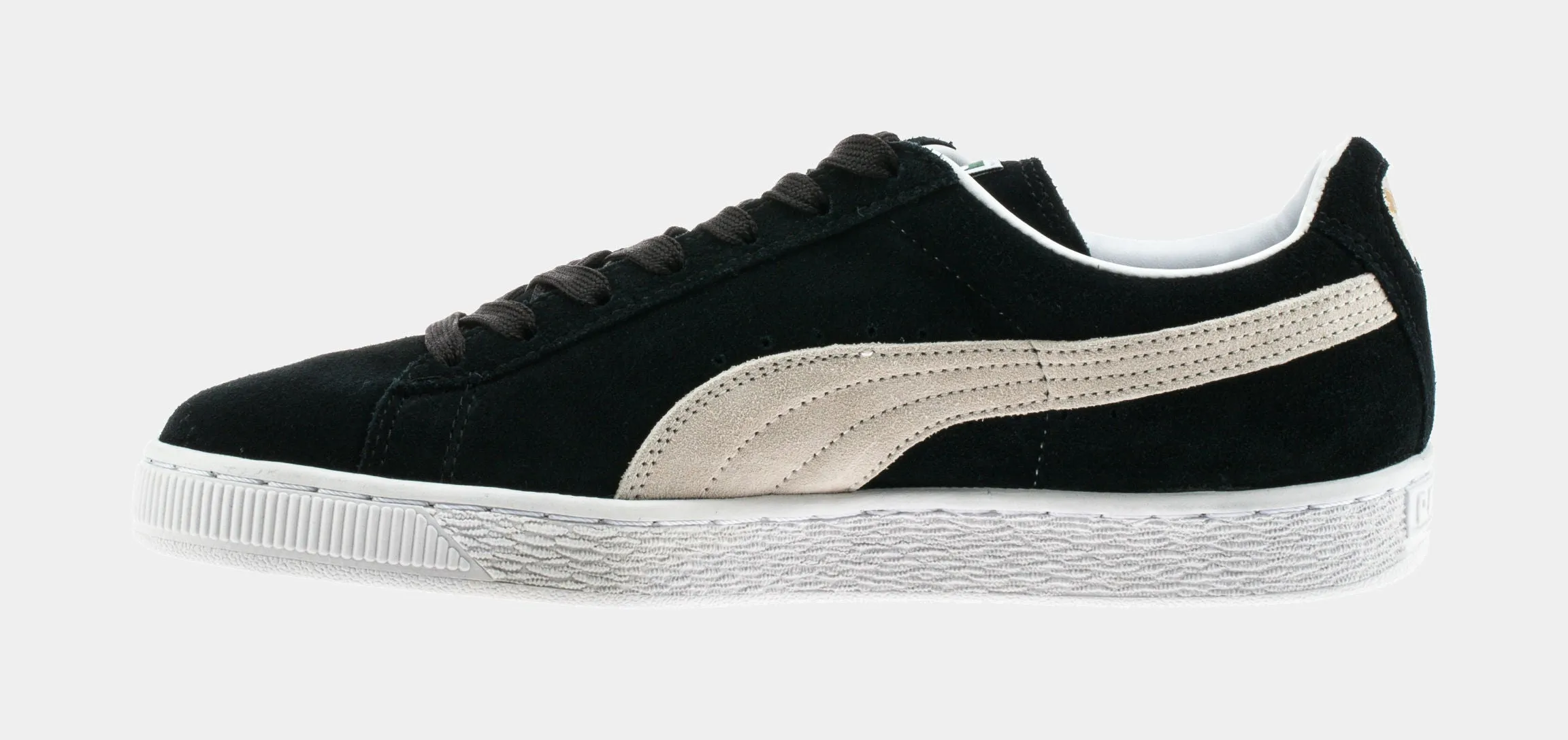 Suede Classic Low Mens Lifestyle Shoe (Black/White)