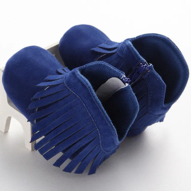 Toddler Infant Moccasin Newborn Baby Girl Shoes Soft Sole Booties Prewalker Cute Tassel First Walker