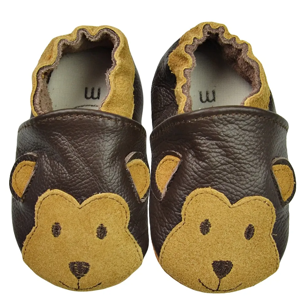 Unisex Soft Cow Leather Moccasins Cool Shoes For Kids