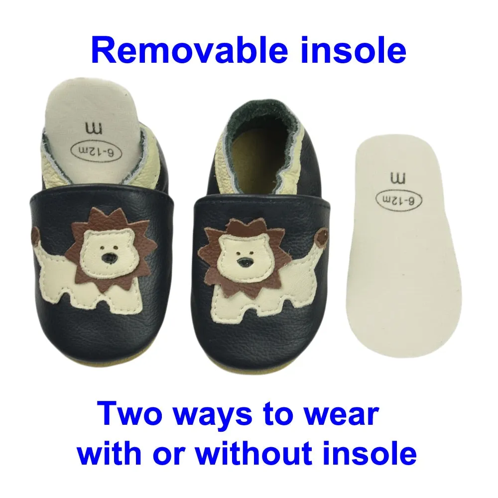 Unisex Soft Cow Leather Moccasins Cool Shoes For Kids