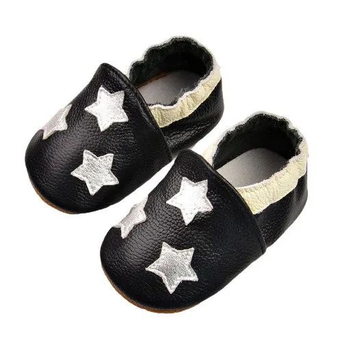 Unisex Soft Cow Leather Moccasins Cool Shoes For Kids