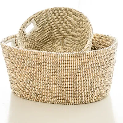 White Wrapped Kaisa Laundry Basket