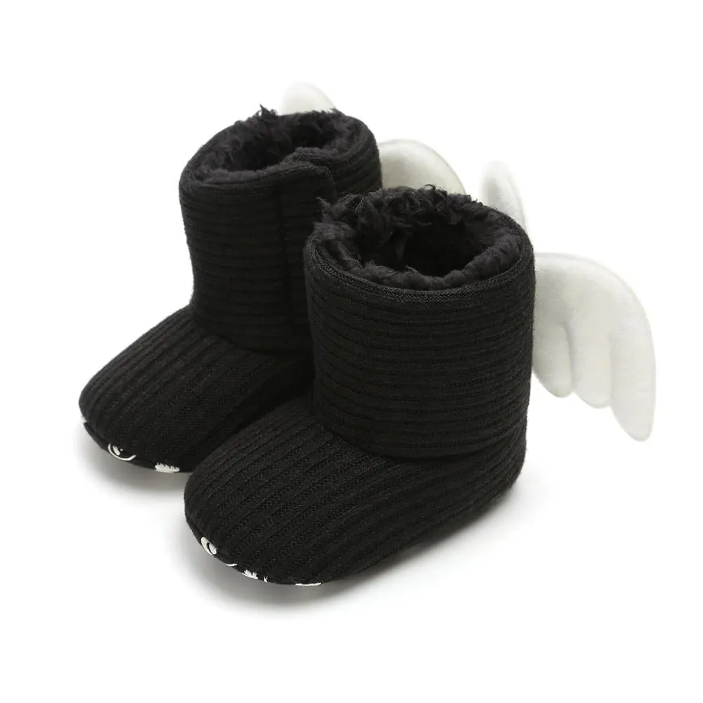 Winter Flower Design Cute Boots For Kids