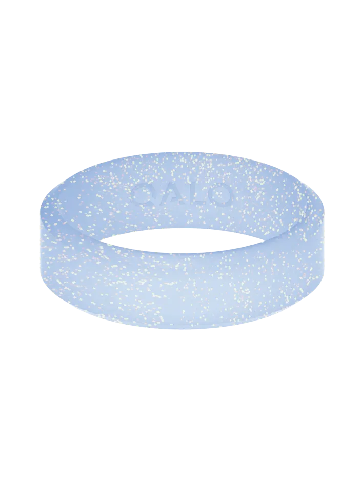 Women's Blue Radiant Sky Modern Silicone Ring